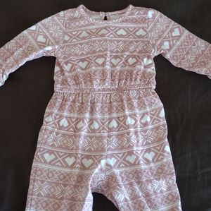 NEW Old Navy baby girl 6-12 months pink/white one piece jumpsuit